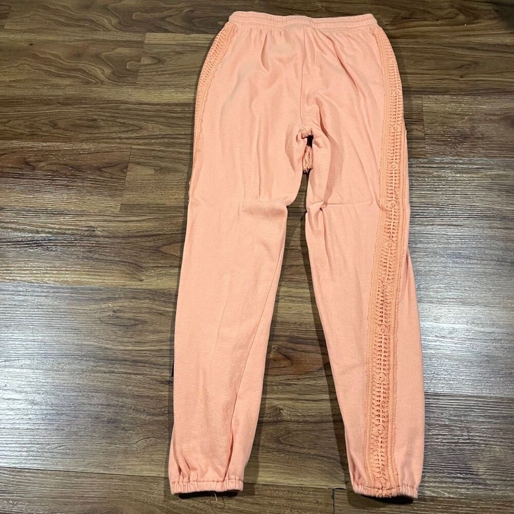 FREE PEOPLE Movement Sweatpants Pink Drawstring Tapered Jogger Cotton Womens XS - Picture 8 of 8